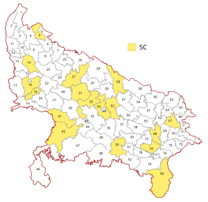 Uttar Pradesh Wahlkreise Lok Sabha.svg