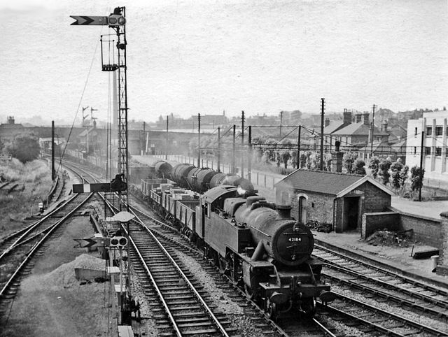 Local goods train entering Uttoxeter in 1959