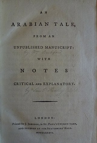 <i>Vathek</i> 1786 novel by William Beckford