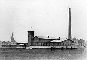 Vejle Cotton Mill in 1892 Vejle Bomuldsspinderi ved Havnegade, 1892.jpg