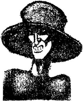 Dida Solomon-Callimachi in Simoom, 1924 caricature by Victor Ion Popa