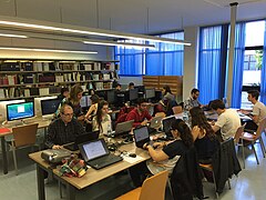 Future librarians editing Wikipedia at University of Barcelona