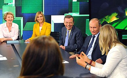 Vladimir Putin with journalists