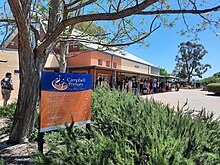 Voters lined up at a polling booth in Canning Vale, Perth. Voting voice referendum 2023.jpg