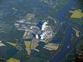 Vue aérienne de la centrale nucléaire de Dampierre