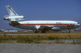 N903WA, le McDonnell Douglas DC-10-10 de Western Airlines impliqué dans l'accident, photographié en juillet 1973