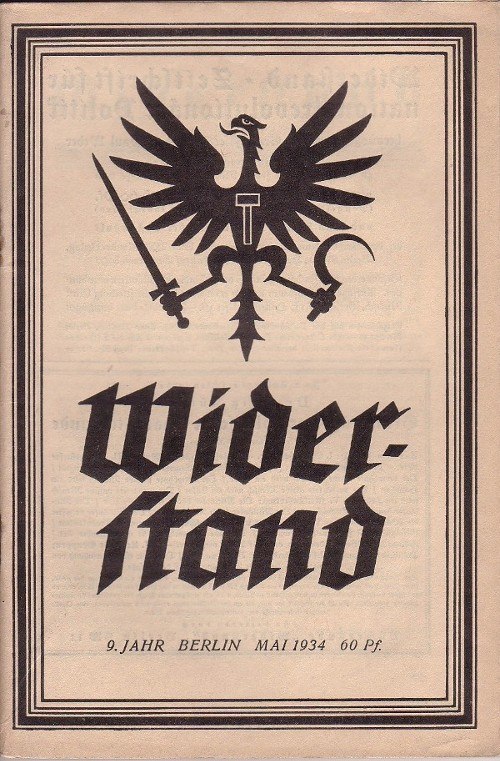 Ernst Niekisch's Widerstand journal featuring the original National Bolshevik eagle symbol