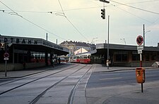 Het station in juli 1977, ruim een jaar voor de komst van de metro.