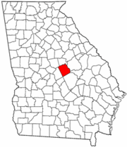 خارطة مقاطعة ويلكينسون في ولاية جورجيا