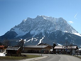 Blick von Lermoos auf das Wettersteingebirge