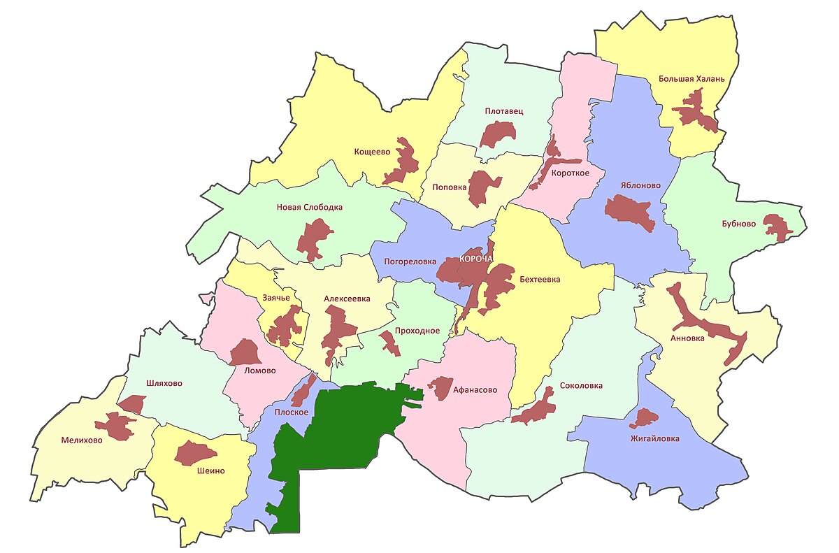Районы города села. Карта Корочанского района Белгородской области. Карта Корочанского района. Корочанский р-н Белгородской области - карта. Карта Корочанского района Белгородской.