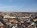 Вигляд з оглядового майданчика ратуші на східну частину Львова