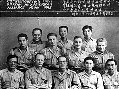 Lee Beom-seok with Korean Liberation Army and OSS agents.