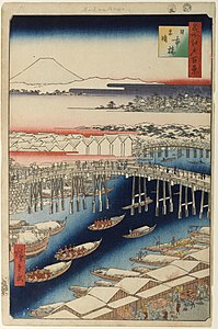 14. Nihonbashi im Schnee bei klarem Wetter [1856-05]