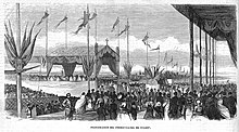 Opening of the railway in Toledo in June 1858