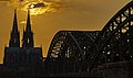 * Nomination Silhouette of the Cologne Cathedral and the Hohenzollern Bridge at dusk --F. Riedelio 17:15, 17 December 2021 (UTC) * Promotion  Support Good quality.--Horst J. Meuter 17:28, 17 December 2021 (UTC)