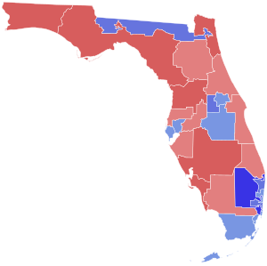 2018 United States Senate election in Florida results by congressional district.svg