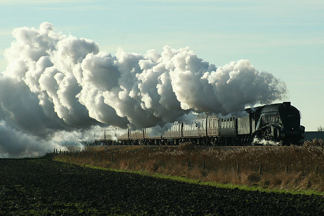 Union of South Africa pulls 2012 excursion train near Deeping St Nicholas