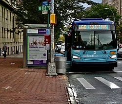 An articulated bus on the M60 SBS route. 6098 M60.jpg