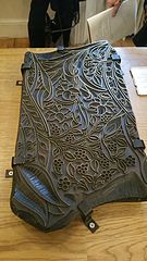 Un patrón de madera para la 
impresión textil de William Morris Company.