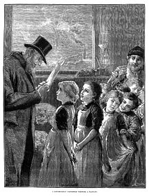 A government inspector visiting a factory employing children. A government inspector visiting a factory. Wellcome L0003268.jpg