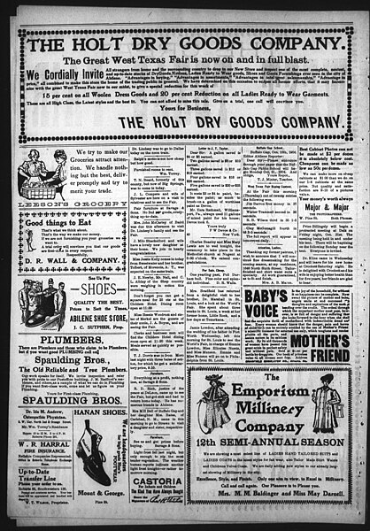 File:Abilene Daily Reporter. (Abilene, Tex.), Vol. 9, No. 84, Ed. 1 Thursday, October 20, 1904 - DPLA - 2fac7fa6f7197526548093228018ee4c (page 4).jpg