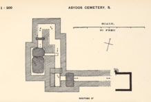 Plan of the substructures of the tomb S9 in Abydos as uncovered by the 1901--1902 excavations. Abydos tomb S9, substructure.png