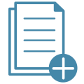 Add document icon (the Noun Project 27896) blue.svg