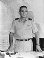 מפקד חיל הים אלוף שלמה אראל במשרדו, 1966.