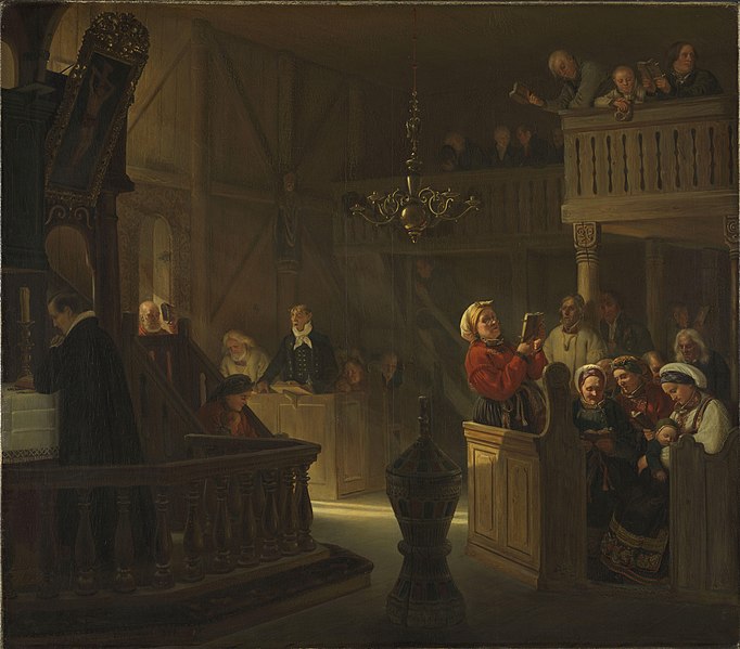 File:Adolph Tidemand - Service in a Norwegian Country Church - NG.M.00364 - National Museum of Art, Architecture and Design.jpg