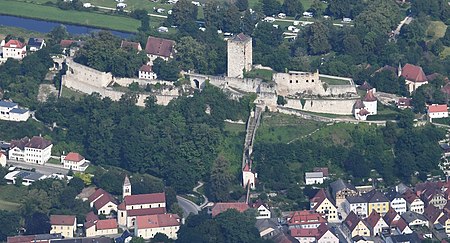 Aerial image of the Burg Pappenheim