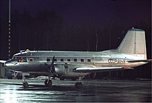 Aeroflot Ilyushin Il-14 in Arlanda, November 1970.jpg