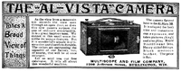 A 1900 advertisement for a short rotation panoramic camera Al-vista camera.png