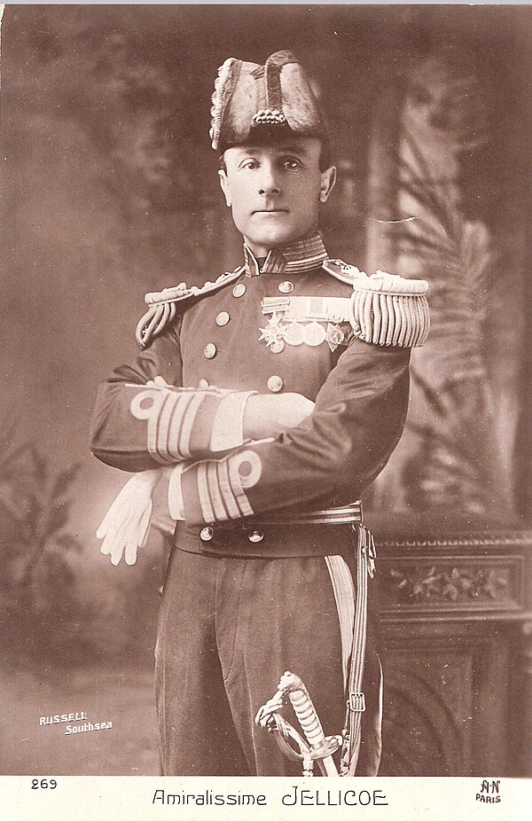 Admiral, or as the French knew him: Amiralissime Jellicoe, shown as a Captain earlier in his career