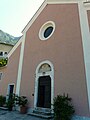 Facciata della chiesa di San Geminiano, Antona, Massa, Toscana, Italia