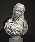 A. Corradini.  Senhora Velada (Alegoria da Pureza).  1722. Mármore