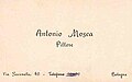 Antonio Mosca, pittore biglietto da visita epoca: tra le due guerre mondiali