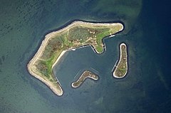 Watersporteiland Archipel van boven gezien met een drone, 2017