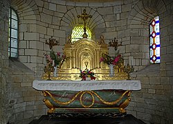 18th century Altar in church of Torsac, Charente, France