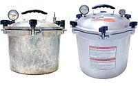 Stovetop autoclaves, also known as pressure cookers—the simplest of autoclaves