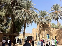 Date palms are a common tree species in Babylon. Babylon Babil Iraq.jpg