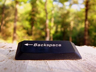 <span class="mw-page-title-main">Backspace</span> Key on a keyboard