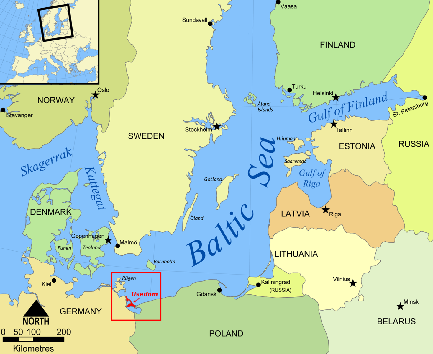 Балтийский на карте