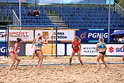 Deutsch: Beachhandball Europameisterschaften 2019 (Beach handball Euro); Tag 5: 6. Juli 2019 – Frauen, Halbfinale, Kroatien-Dänemark 1:2 (12:19, 17:10, 4:7) English: Beach handball Euro; Day 5: 6 July 2019 – Semifinal Men – Croatia-Denmark 1:2 (12:19, 17:10, 4:7)