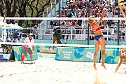 Deutsch: Beachvolleyball bei den Olympischen Jugendspielen 2018; Tag 9, 15. Oktober 2018; Mädchen, Viertelfinale: Puerto Rico-Russland 0–2 (12–21/10–21) English: Beach volleyball at the 2018 Summer Youth Olympics at 15 October 2018 – Girls Quarterfinals: Puerto Rico-Russia 0–2 (12–21/10–21)