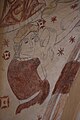 English: Fresco in Bellinge church, Fyn, Denmark. The frescos are signed by Ebbe Olsen and Simon Petersen and are dated 1496. They were covered in white in 1536 and uncovered in 1886. The motives are based on biblia pauperum