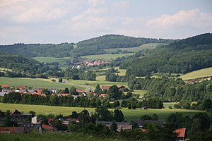 View from the area southwest of Fladungen northwards to the Stellberg near Melpers