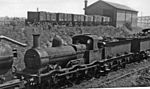 22846 at Bournville in 1947 Bournville Locomotive Depot ancient ex-Midland double-framed 0-6-0 geograph-2805238-by-Ben-Brooksbank.jpg
