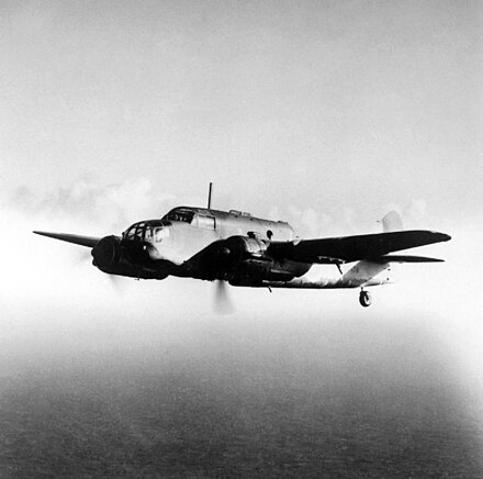 Bristol Beaufort Mark I, L4474, of 217 Squadron on patrol over the Atlantic Ocean. L4474 was lost during a bombing raid on Lorient, France, on 20 December 1940. IWM C 2058.