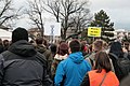 Čeština: Demonstrace na Moravském náměstí v Brně. Protest se konal na podporu souběžných demonstrací na Slovensku proti slovenské vládě v návaznosti na vraždu novináře Jána Kuciaka a další vývoj událostí, navíc i k vyjádření nesouhlasu s projevem poslance Zdeňka Ondráčka (KSČM), s projevy nesnášenlivosti a popírání holocaustu ze strany místopředsedy Poslanecké sněmovny Tomia Okamury (SPD) a s slovním napadáním žurnalistů prezidentem Milošem Zemanem. ([134], [135])